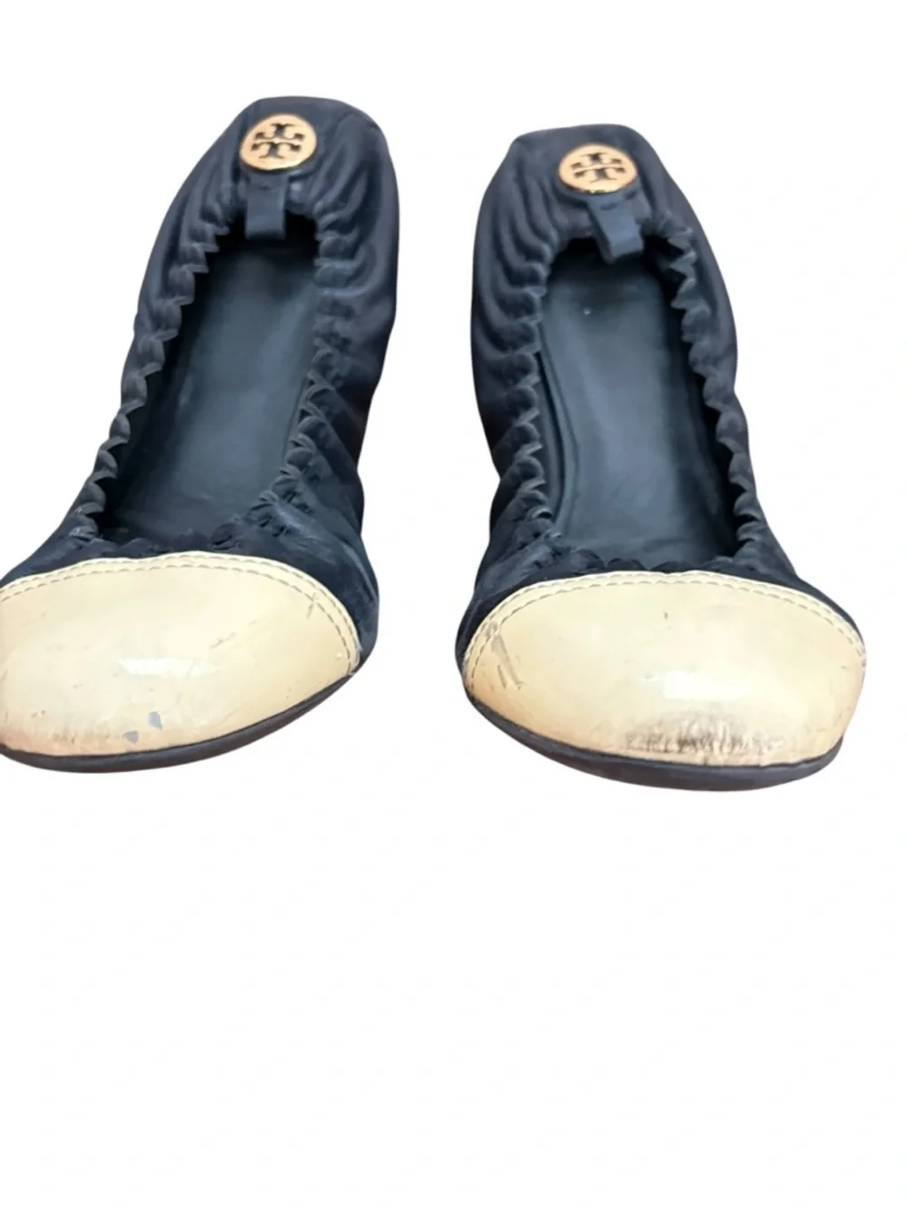 Tory Burch Ballet Flats Patent Leather Two Tone